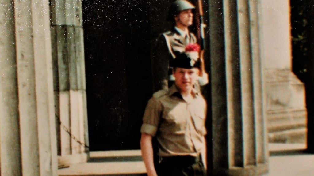 Steve Close in Berlin in his uniform