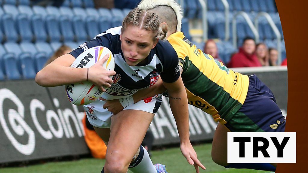 England v Brazil Caitlin Beevers scores first try of Rugby League