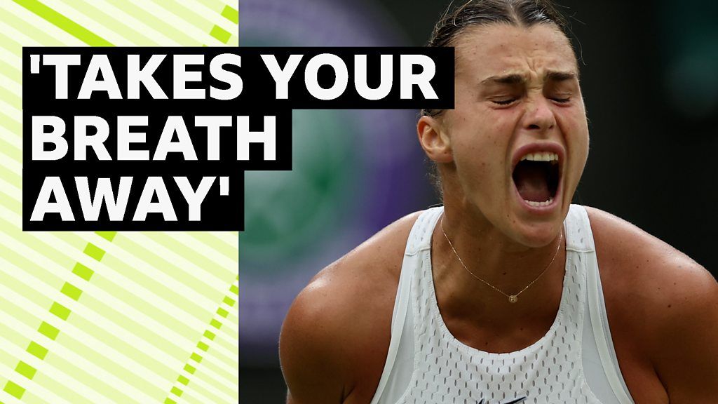 Watch: Sabalenka hits stunning shot to win intense rally
