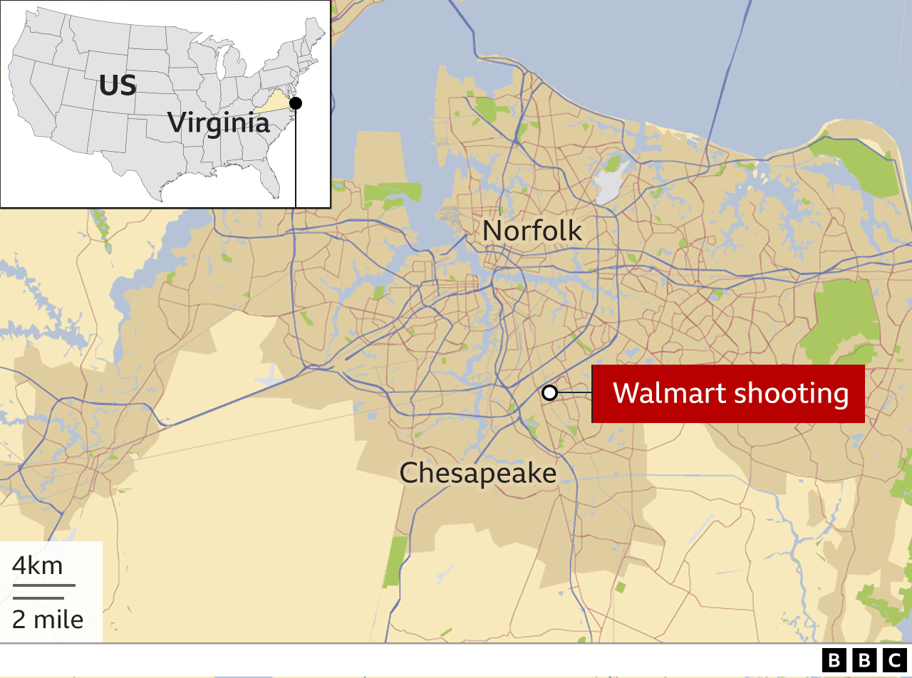 Ἱͧ BBC ʴʶҹԴ˵ءҴԧ㹤׹ѹѧ÷ҹ Walmart  Chesapeake Ѱ ҧͧͧ Norfolk