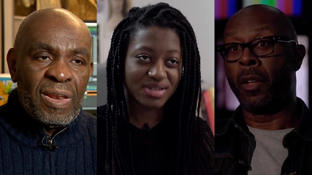 Three black British filmmakers: Menelik Shabazz, Ayo Akingbade and Kolton Lee (from left to right)