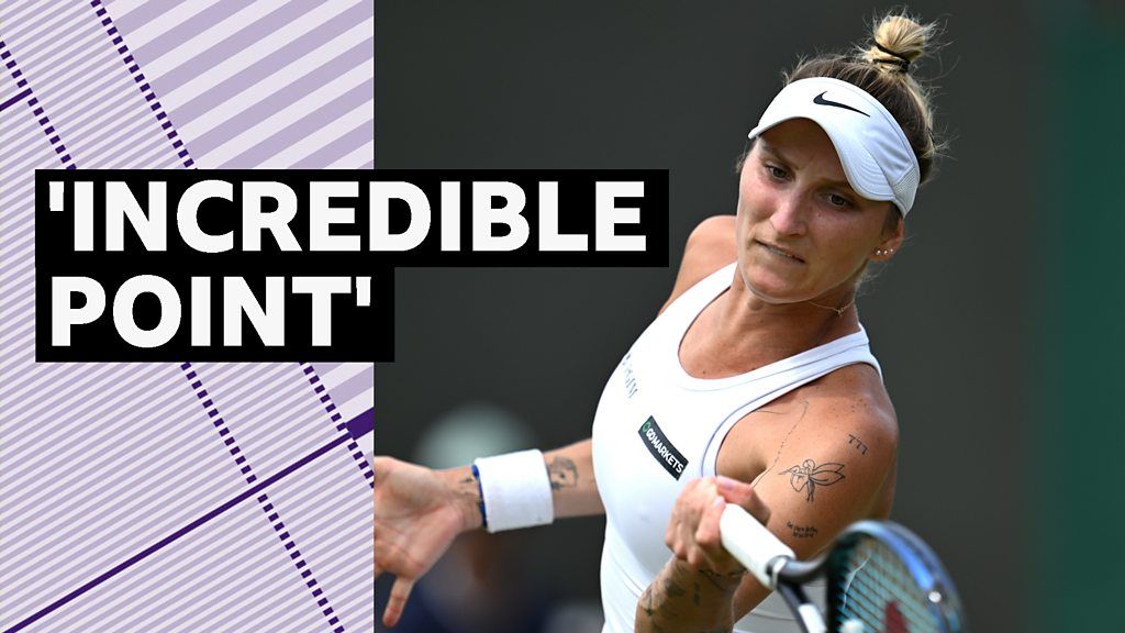 Wimbledon 2023: Watch Marketa Vondrousova win 'incredible point'