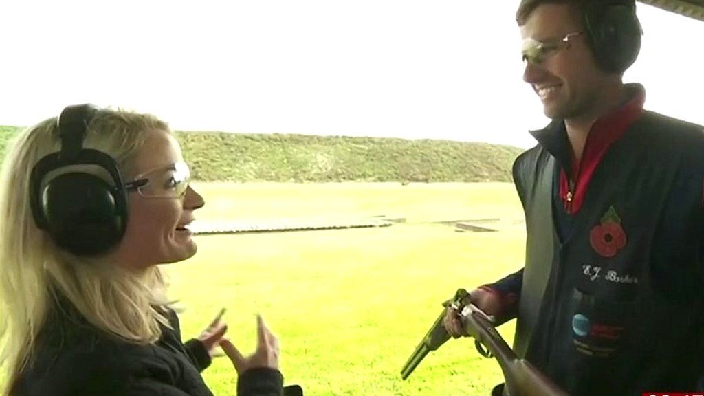 Holly Hamilton with Ed Barker from British Shooting