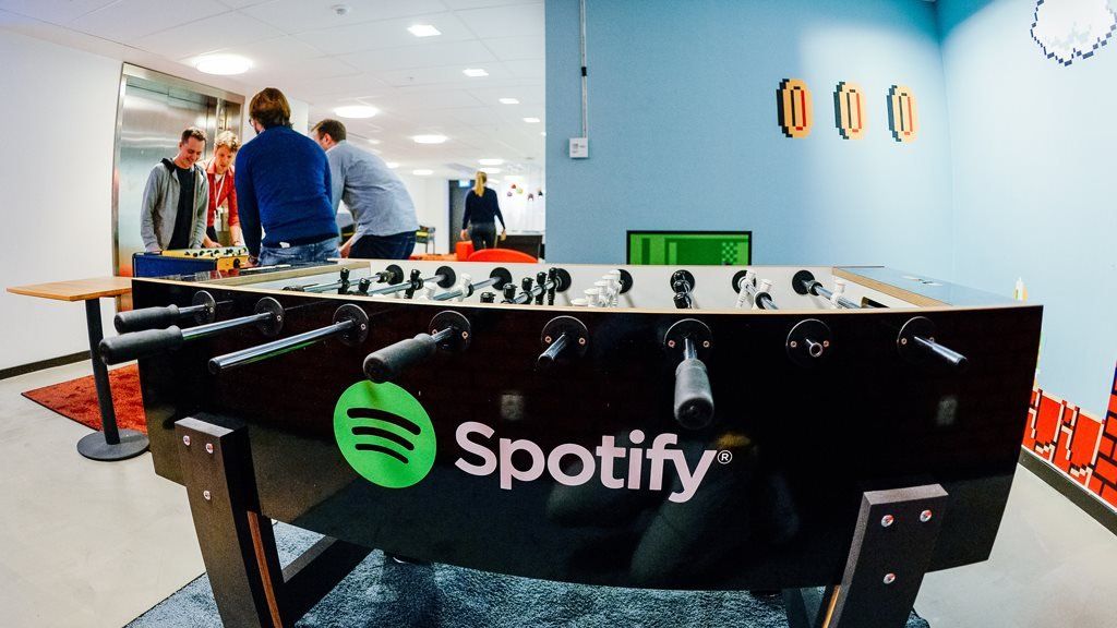 Workers at Spotify's HQ in Sweden