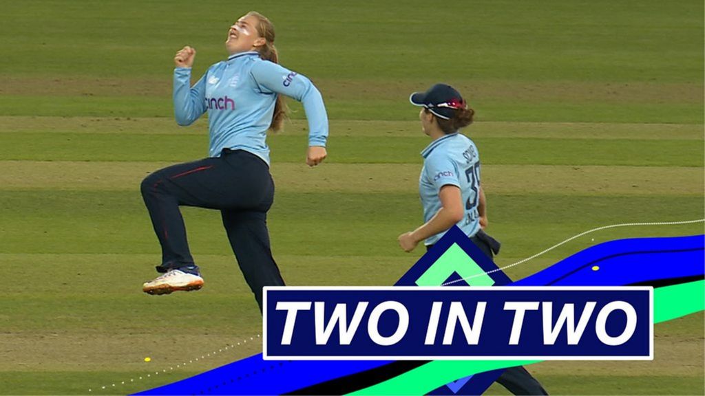 England v New Zealand ODI: Sophie Ecclestone takes two wickets in two balls