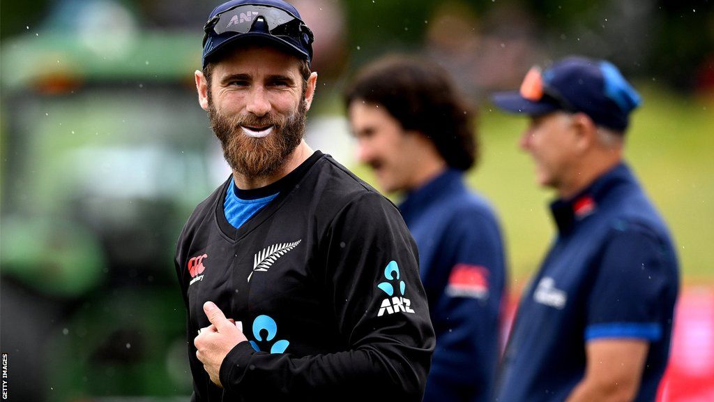New Zealand white-ball captain Kane Williamson looks on before an ODI