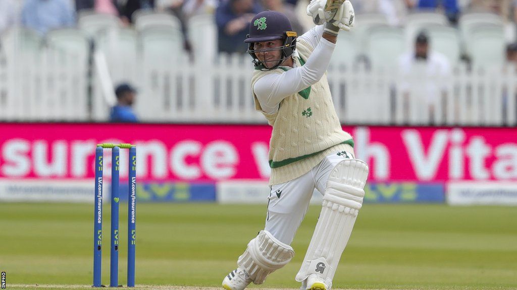 Ireland's Curtis Campher pictured against England at Lord’s Cricket Ground, London.