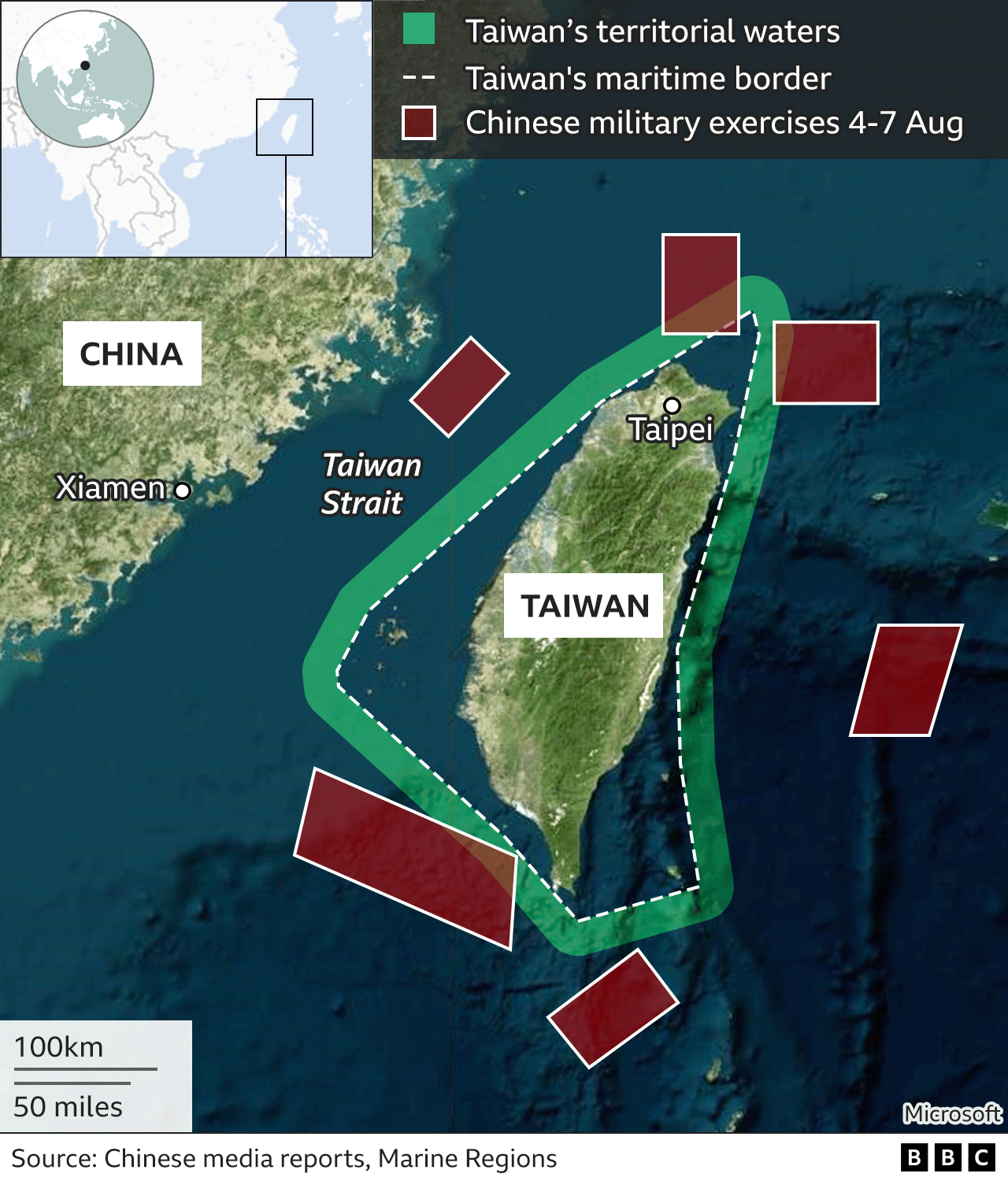 Taiwan Braces As China Drills Follow Pelosi Visit - BBC News