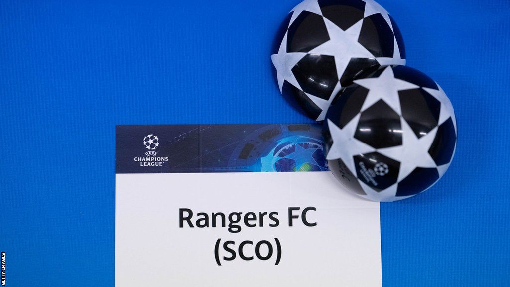 Rangers' name on a slip of paper during the Champions League draw