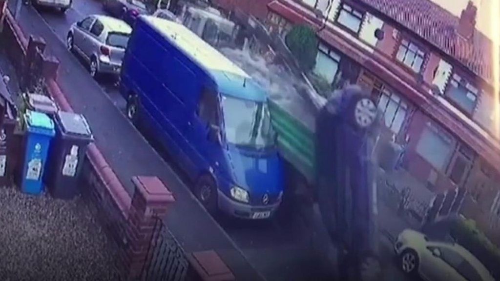 Stolen truck drags car through Oldham street