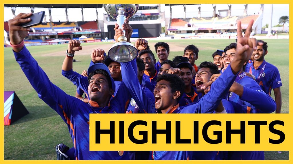 Highlights India beat England in U19 World Cup final BBC Sport