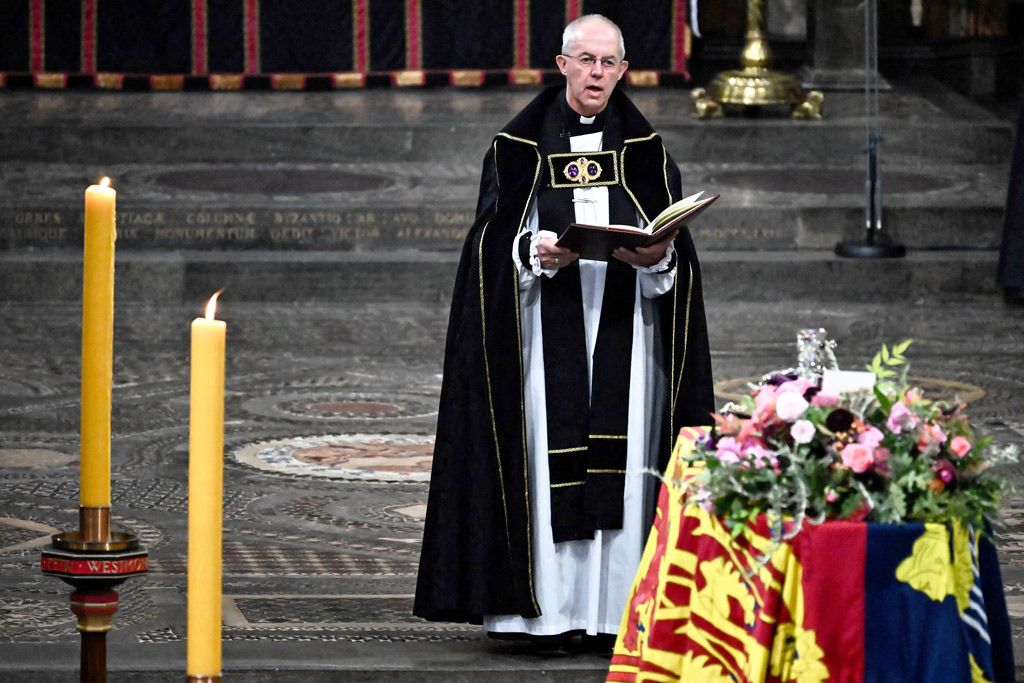 The Archbishop of Canterbury gives a reading at The Queen's funeral