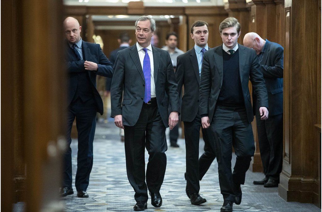 Nigel Farage and Dan Jukes, London, 2017