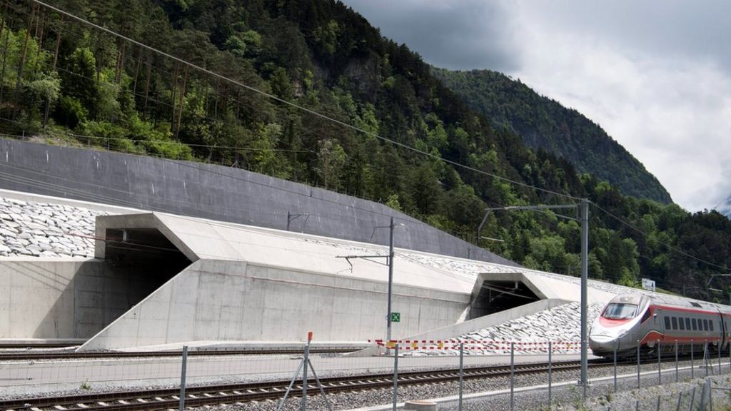 Switzerland Gotthard: World's longest and deepest rail tunnel opens ...