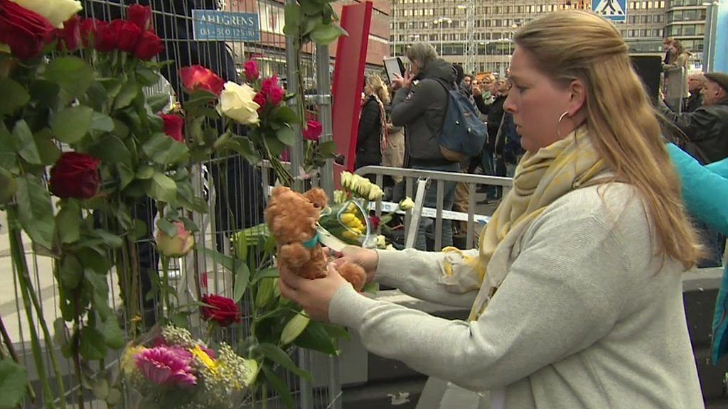 Stockholm attack witness with teddy bear