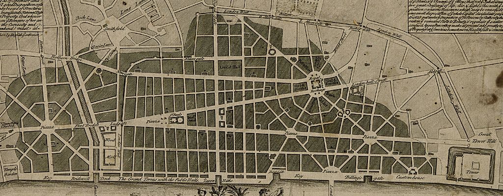 План Рена для Лондона после Великого пожара 1666 года