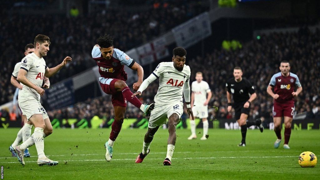 Ollie Watkins scores against Tottenham