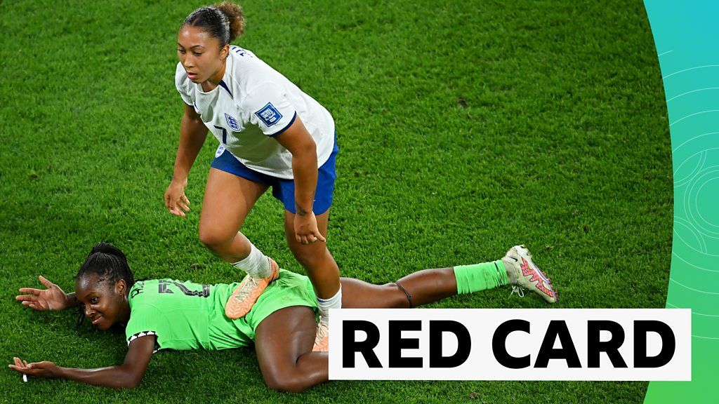 Women's World Cup 2023: England's Lauren James sent off for stamp against Nigeria