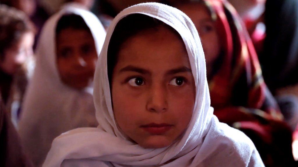 Portrait of Afghan schoolgirl