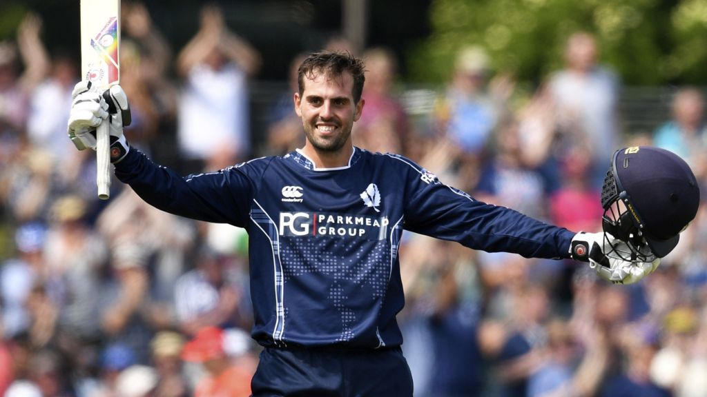 Calum MacLeod scored 140* runs off just 94 balls against England in Edinburgh. (Photo - BBC Sport)