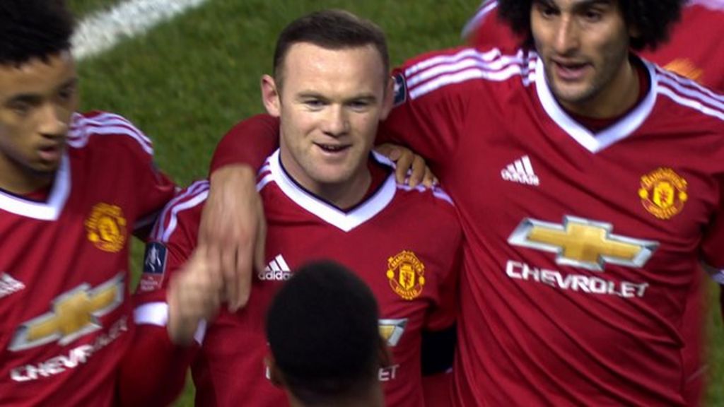 FA Cup: Wayne Rooney curler puts Man Utd ahead of Derby County - BBC Sport