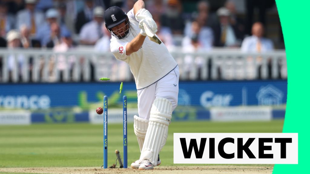England v South Africa: Anrich Nortje clean bowls Jonny Bairstow for a duck