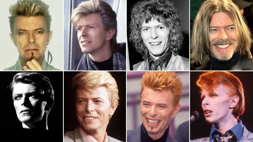Photographs of David Bowie through the years