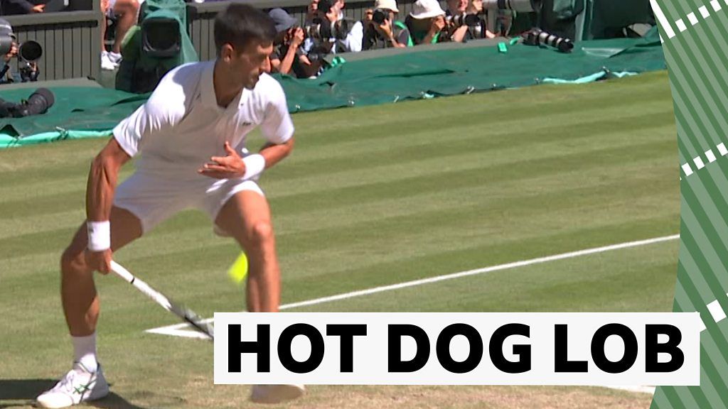 Wimbledon 2022: Novak Djokovic wins point after trick shot lob against Cameron Norrie.