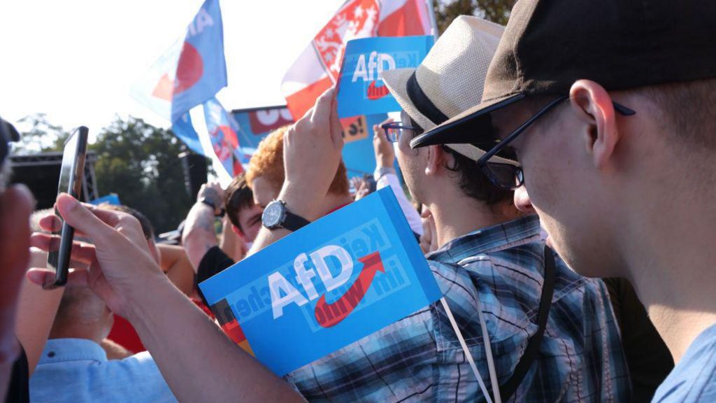 AfD supporters in Erfurt on 31 August 2024