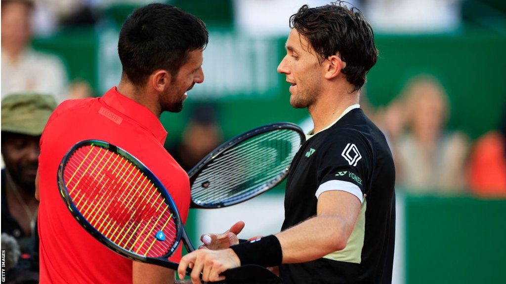 Monte Carlo Masters: Casper Ruud beats Novak Djokovic to set up Stefanos  Tsitsipas final - BBC Sport