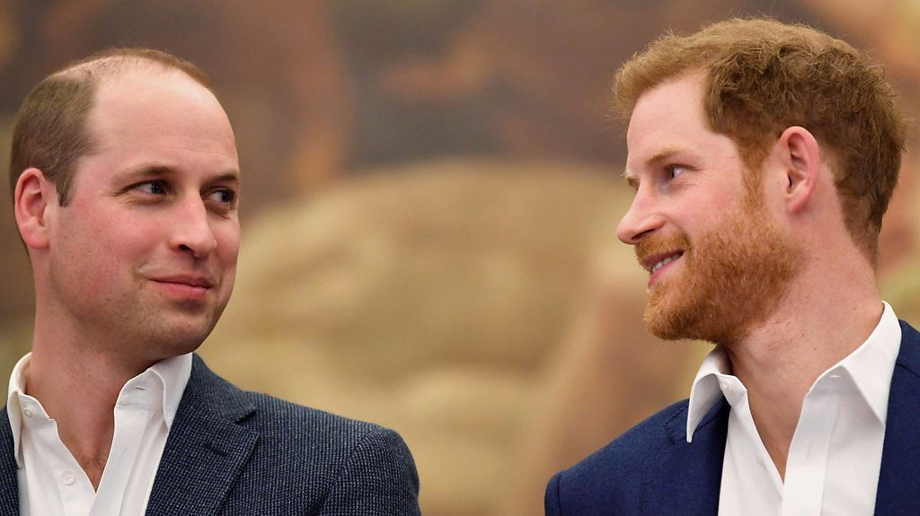 File photo of William and Harry in April 2018