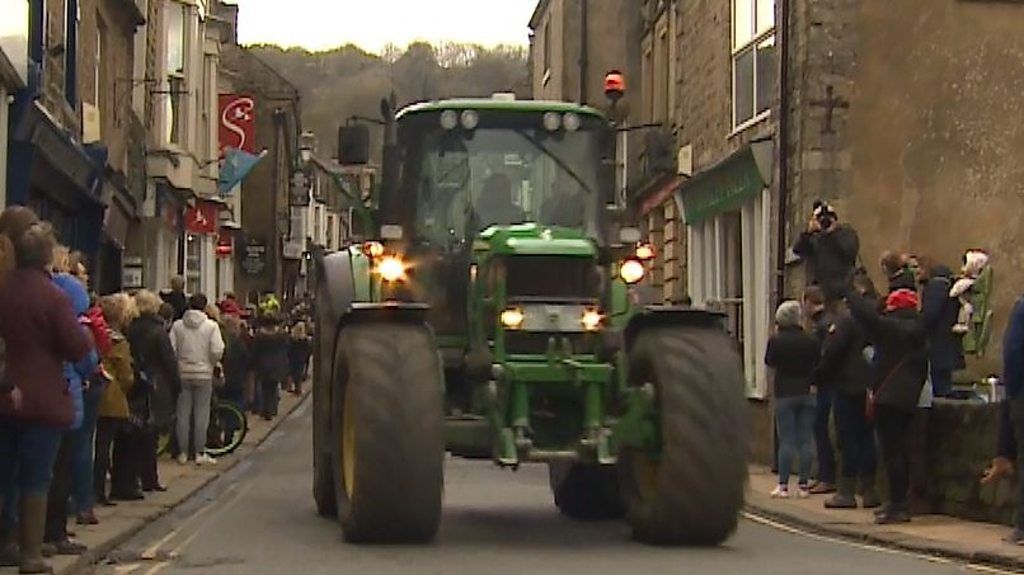 A tractor taking part in the event