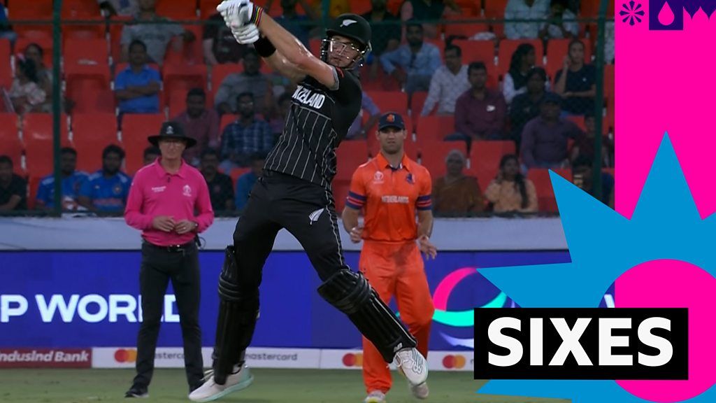 Santner smashes back-to-back sixes off final balls