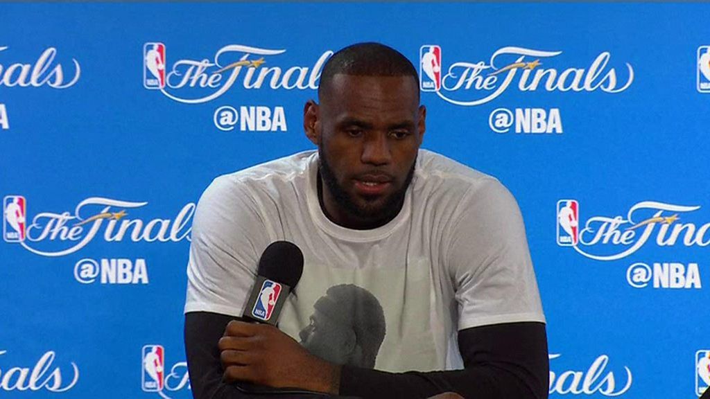 LeBron James speaks at press conference