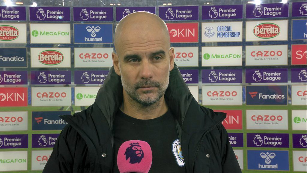 Everton 0-1 Man City: Premier League leaders 'deserved win' says Pep Guardiola