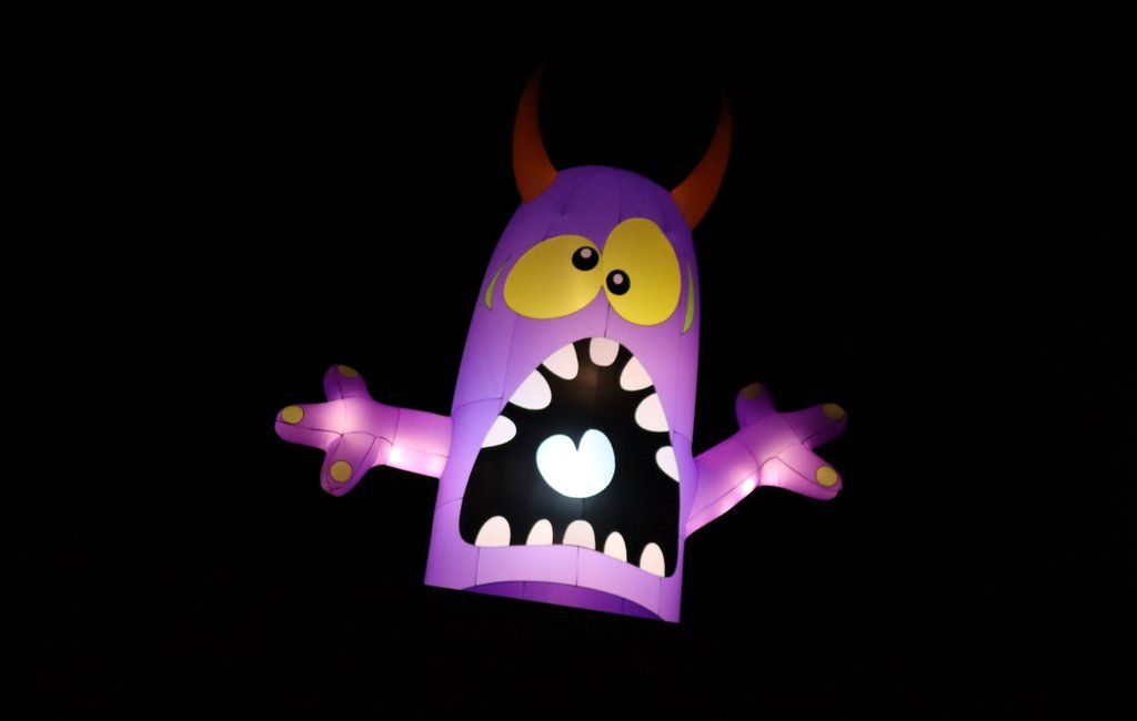 Purple glowing monster