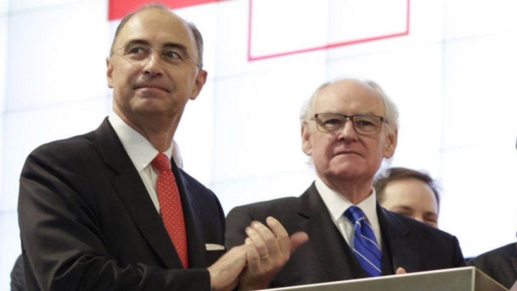 LSE chief executive Xavier Rolet (L) and chairman Donald Brydon (R)