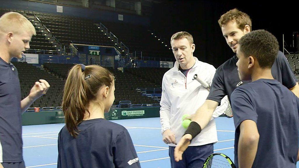 Millie-Mae and Harry meet Andy Murray