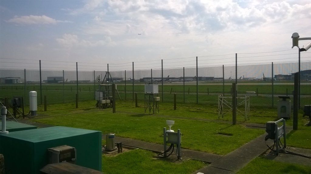 The weather station at Heathrow airport