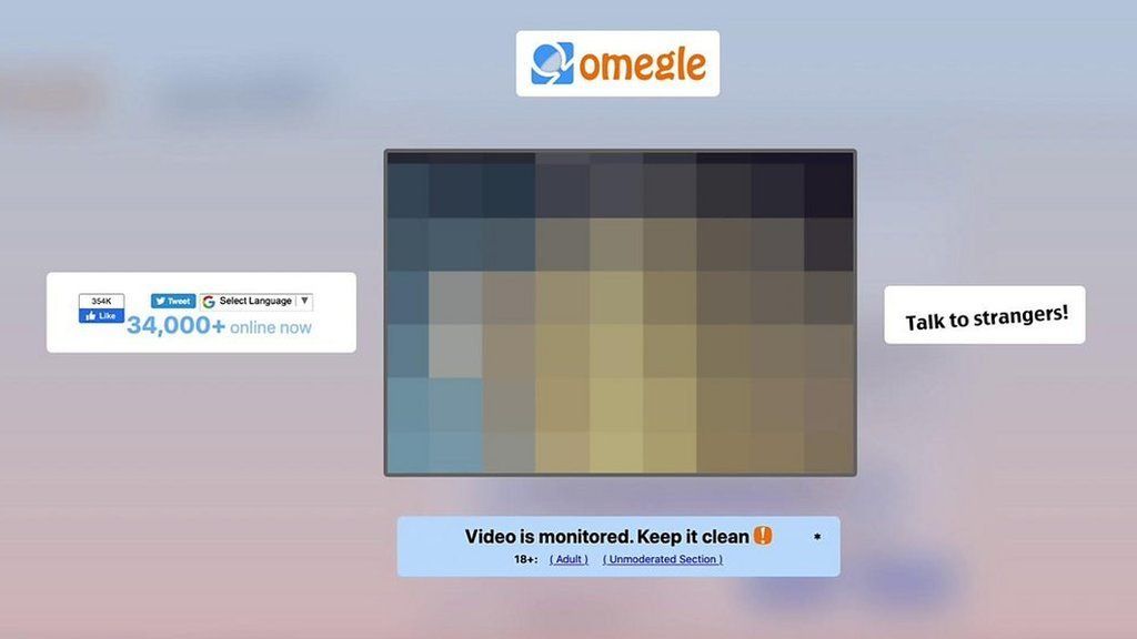 Screenshot of Omegle