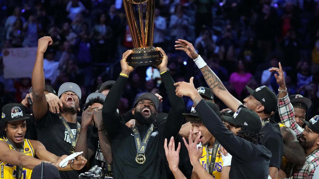 NBA Cup final: Anthony Davis and LeBron James inspire LA Lakers to ...