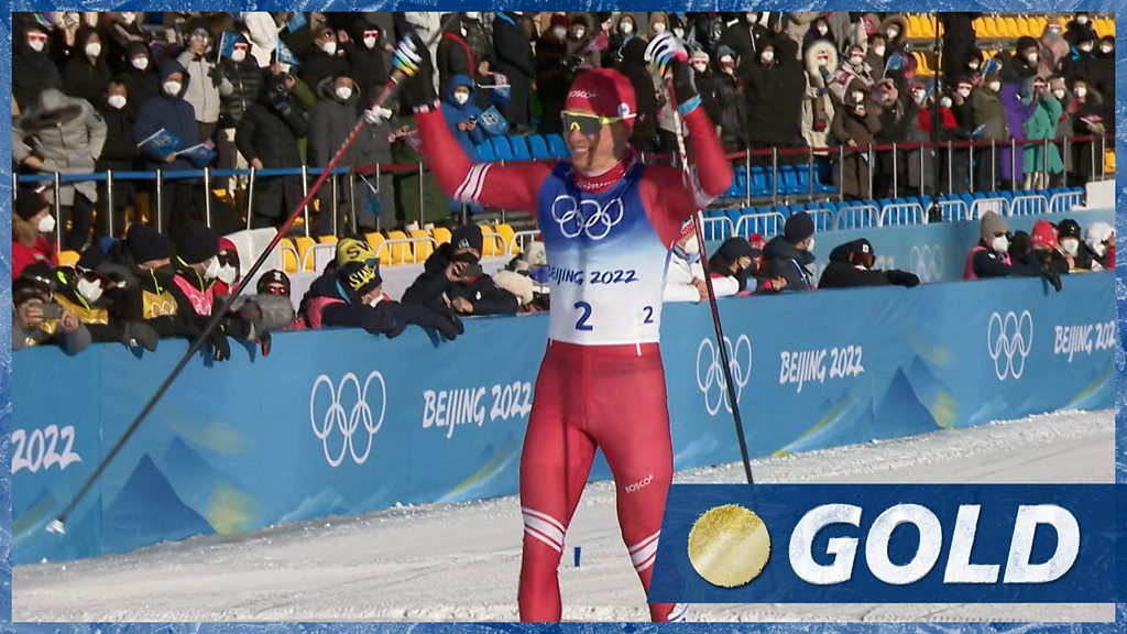 Winter Olympics: Russia's Alexander Bolshunov wins gold in 30km skiathlon