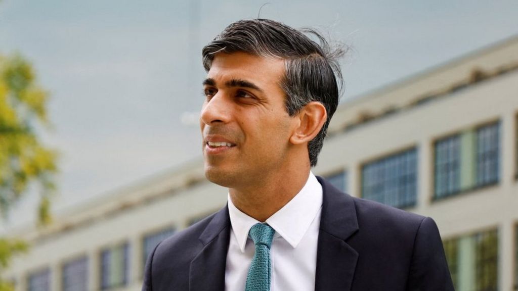 Rishi Sunak on a visit to a housing development in London on Thursday.