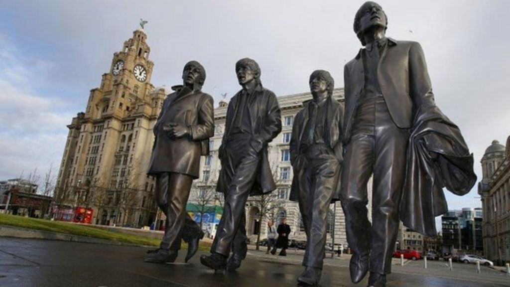 The Beatles Liverpool unveils new Fab Four statue BBC News