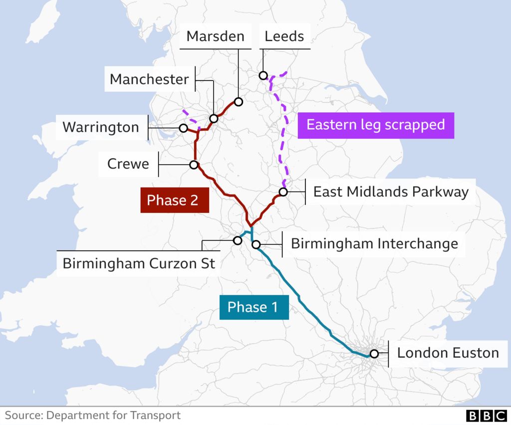 Train 18 Route Map Hs2: What Is The Route, When Will It Be Finished And What Will It Cost? -  Bbc News