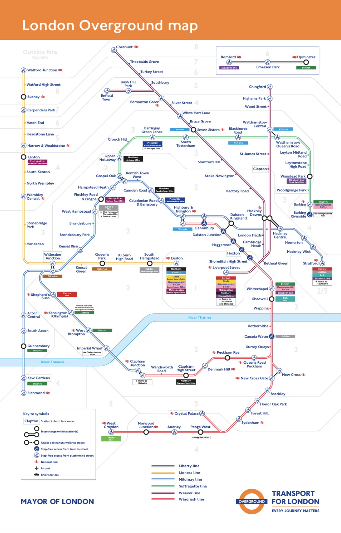 TfL map showing new London Overground lines