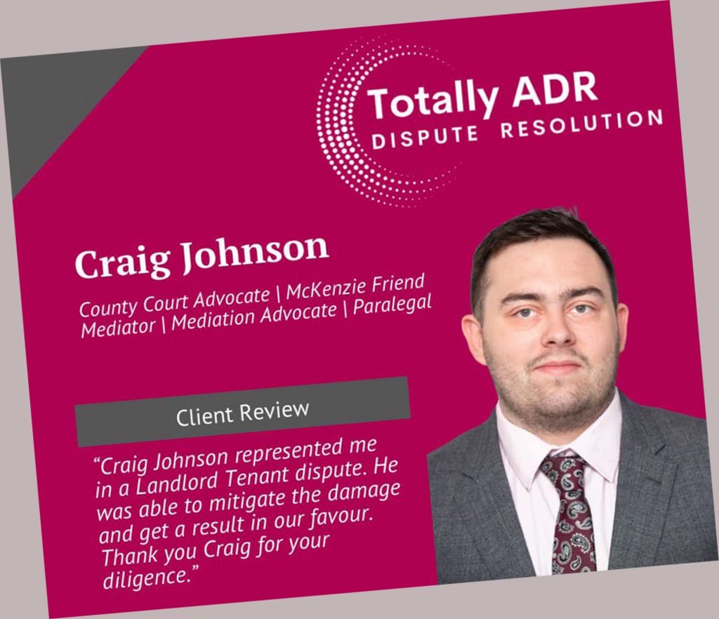 Images advertising Totally ADR, one of Craig Johnson's companies