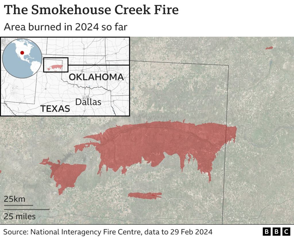 Texas fire map