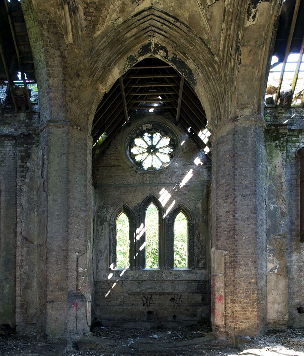 Погребальная часовня на кладбище Abney Park, Сток Ньюингтон, Лондон