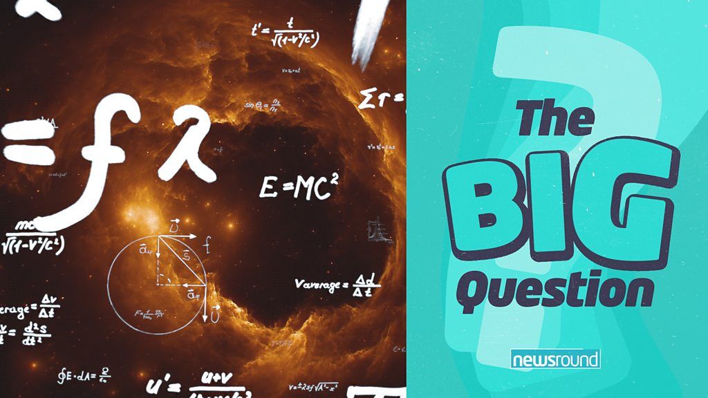 A black hole, some equations and The Big Question title